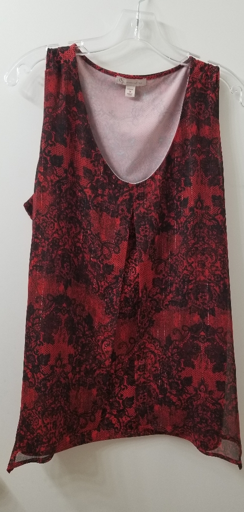 Red and Black dressy tank, 1x
